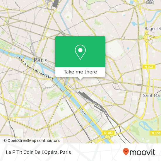 Le P'Tit Coin De L'Opéra map