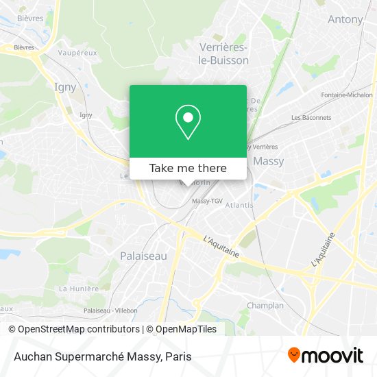Auchan Supermarché Massy map