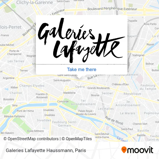 Galeries Lafayette Haussmann map