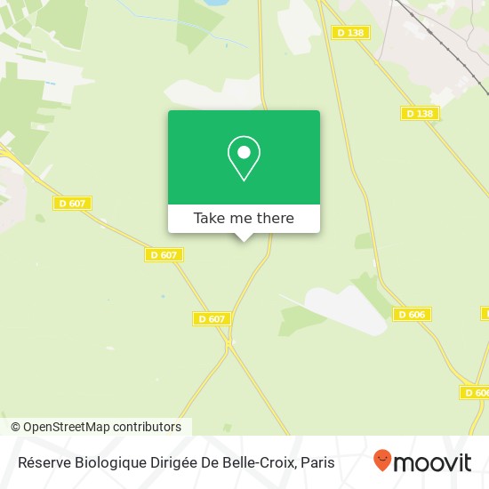 Mapa Réserve Biologique Dirigée De Belle-Croix