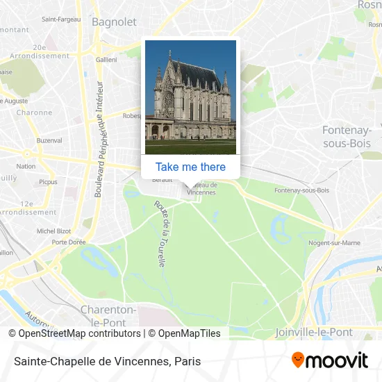 Sainte-Chapelle de Vincennes map