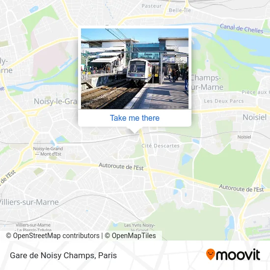 Gare de Noisy Champs map