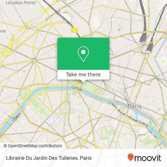 Librairie Du Jardin Des Tuileries map