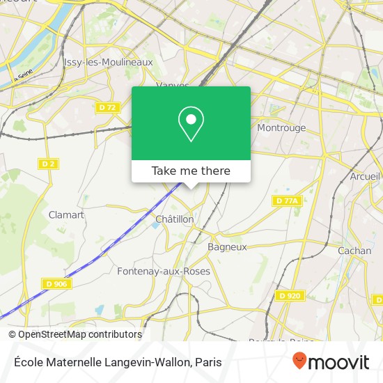 Mapa École Maternelle Langevin-Wallon