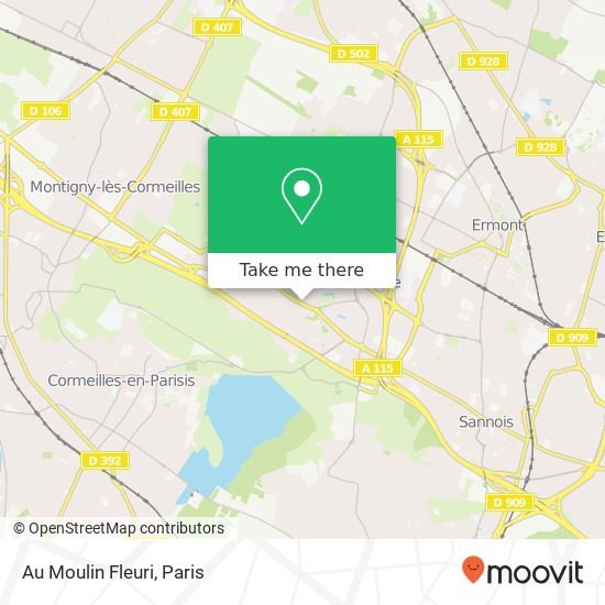 Au Moulin Fleuri map
