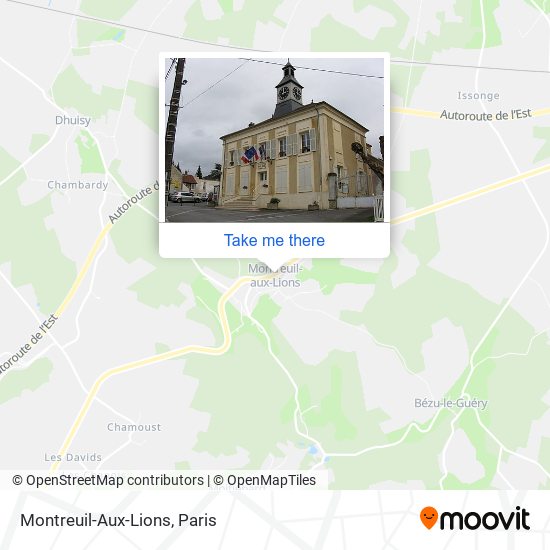 Mapa Montreuil-Aux-Lions
