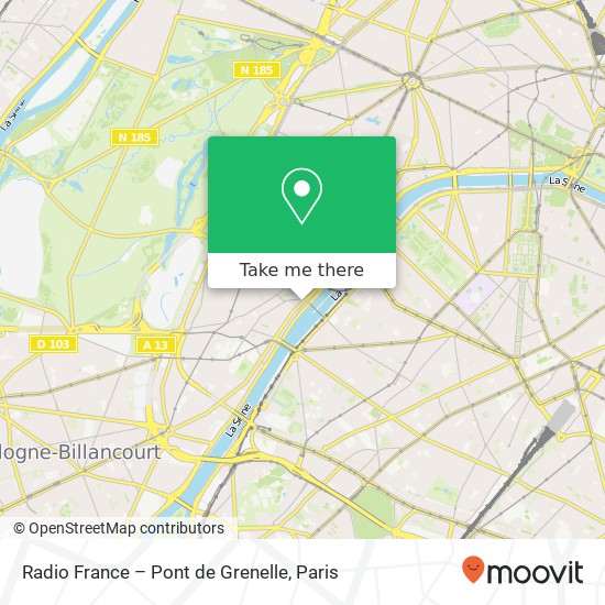 Mapa Radio France – Pont de Grenelle