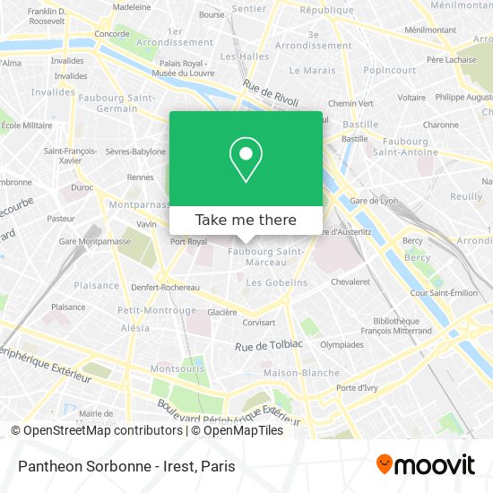 Mapa Pantheon Sorbonne - Irest