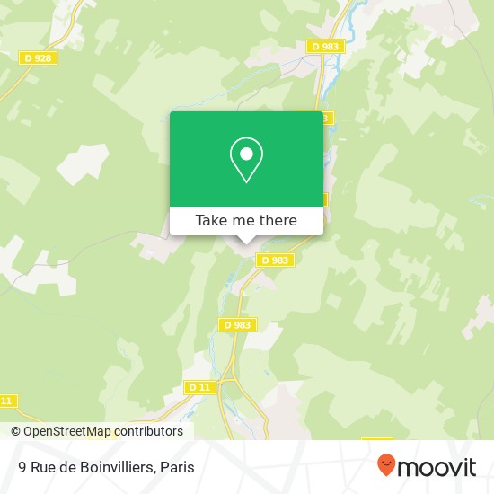 Mapa 9 Rue de Boinvilliers