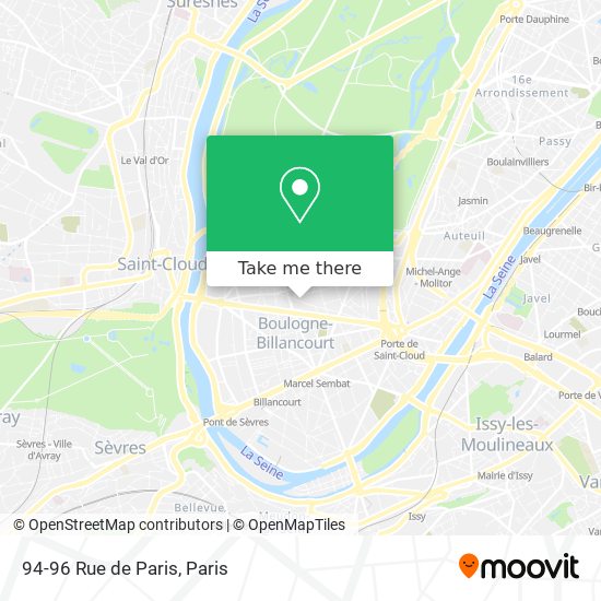 Mapa 94-96 Rue de Paris