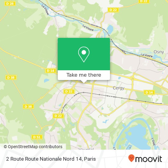 Mapa 2 Route Route Nationale Nord 14