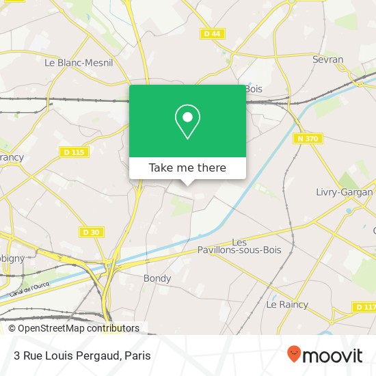 Mapa 3 Rue Louis Pergaud