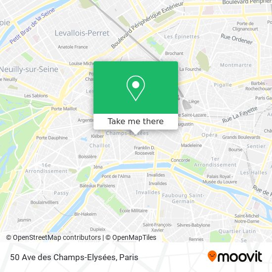 50 Ave des Champs-Elysées map