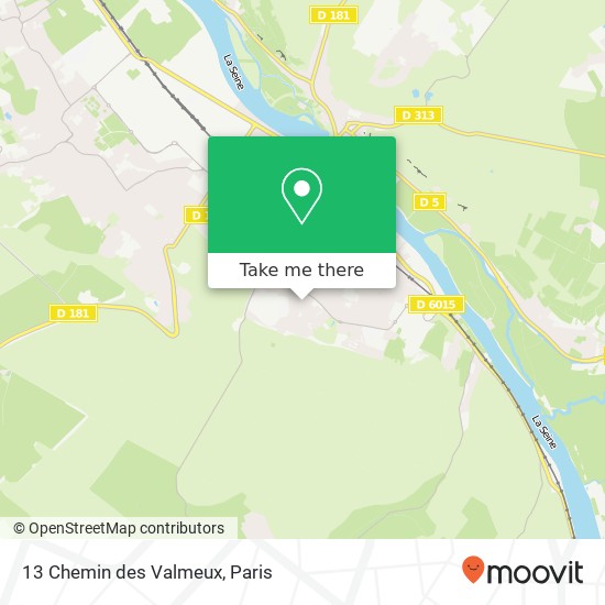 13 Chemin des Valmeux map