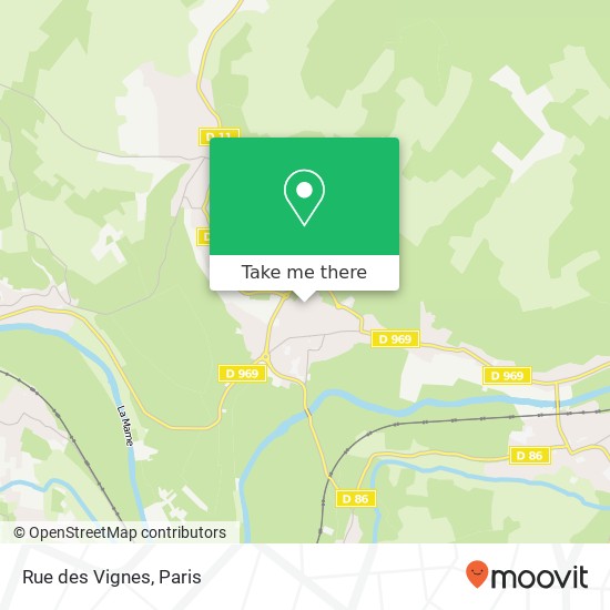 Mapa Rue des Vignes