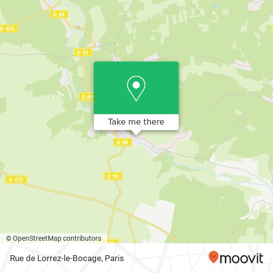 Mapa Rue de Lorrez-le-Bocage