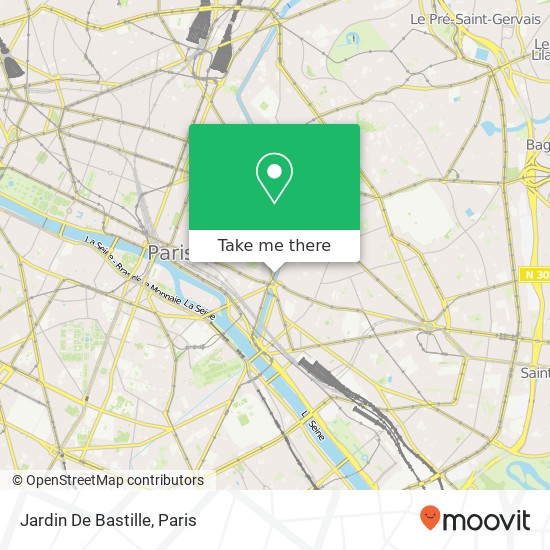 Mapa Jardin De Bastille