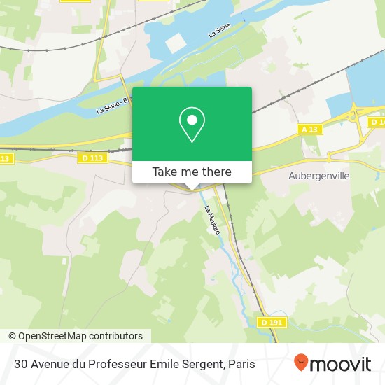 Mapa 30 Avenue du Professeur Emile Sergent