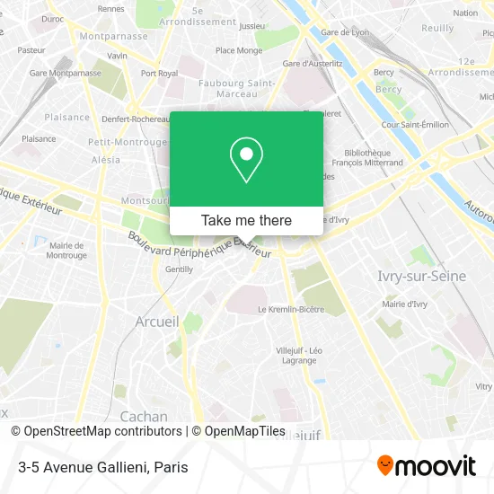 3-5 Avenue Gallieni map