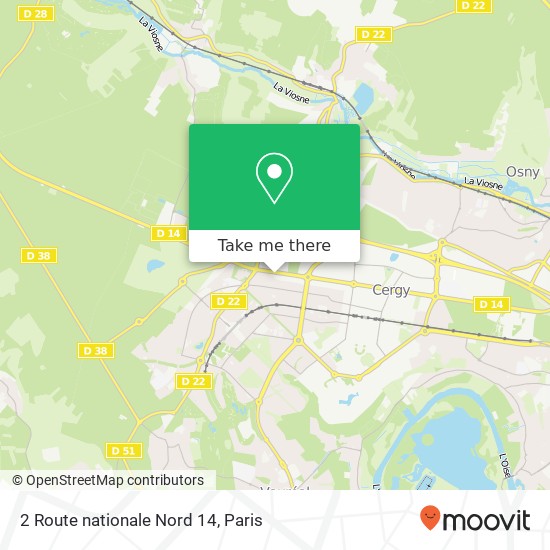 2 Route nationale Nord 14 map