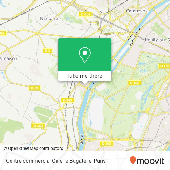 Centre commercial Galerie Bagatelle map