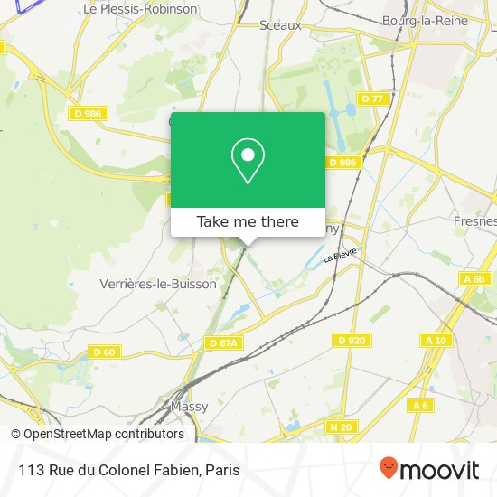 Mapa 113 Rue du Colonel Fabien