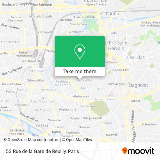 53 Rue de la Gare de Reuilly map