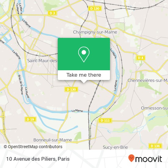 10 Avenue des Piliers map