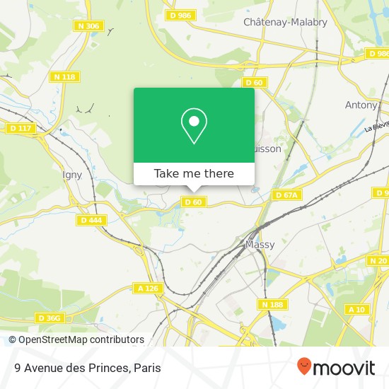 9 Avenue des Princes map