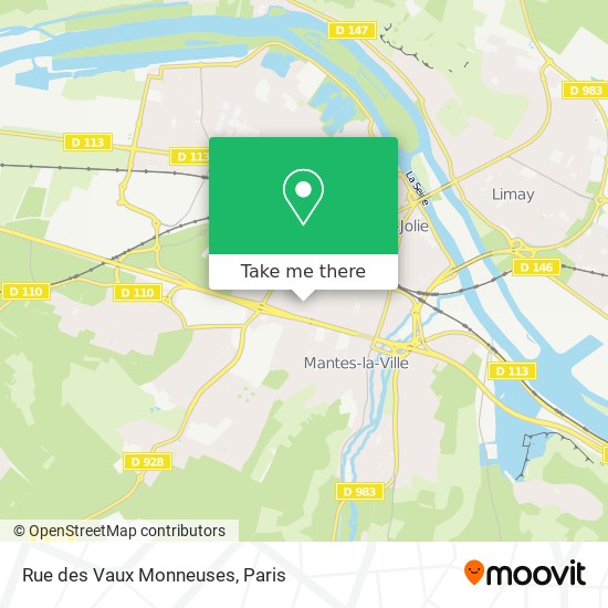 Mapa Rue des Vaux Monneuses