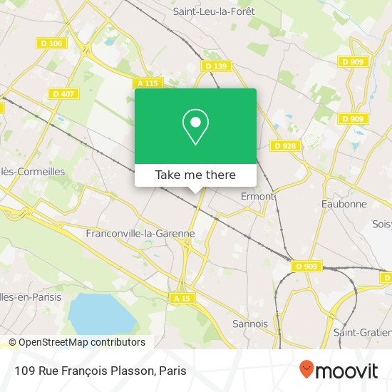 Mapa 109 Rue François Plasson