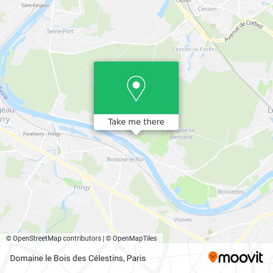Mapa Domaine le Bois des Célestins