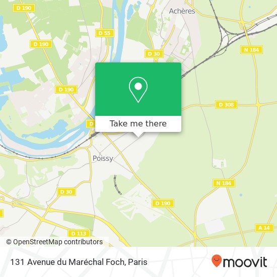 Mapa 131 Avenue du Maréchal Foch
