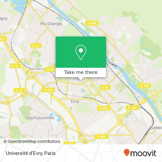 Université d'Evry map