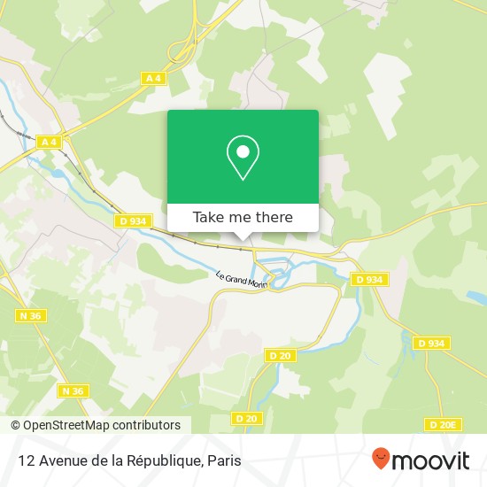 12 Avenue de la République map