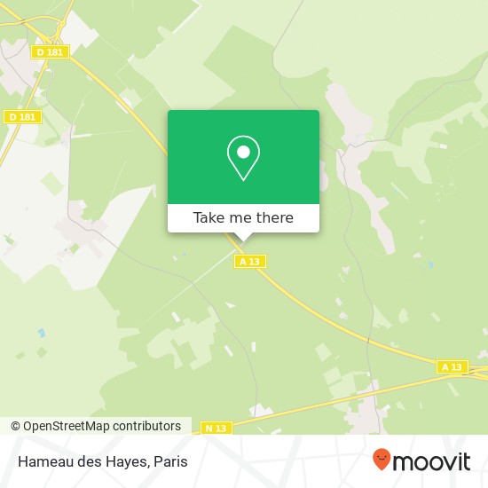 Hameau des Hayes map