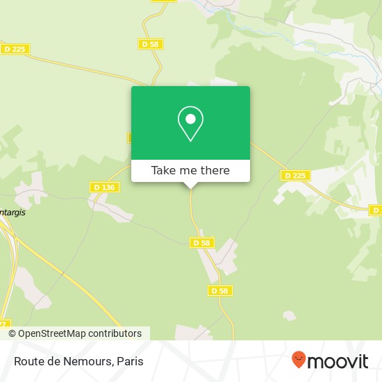 Mapa Route de Nemours