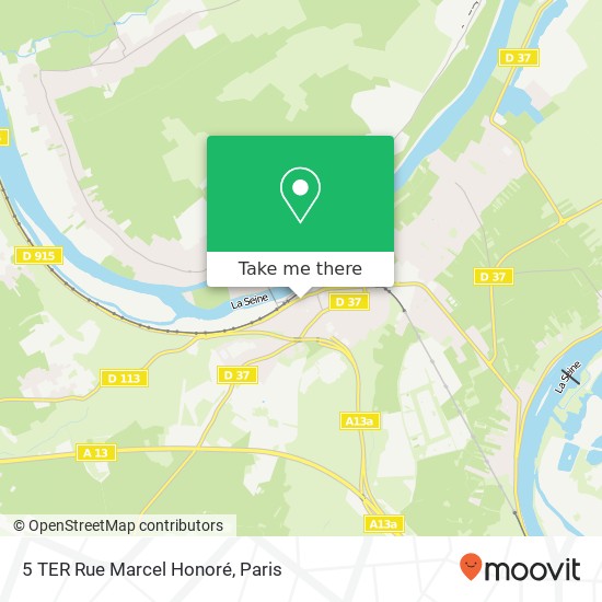 Mapa 5 TER Rue Marcel Honoré