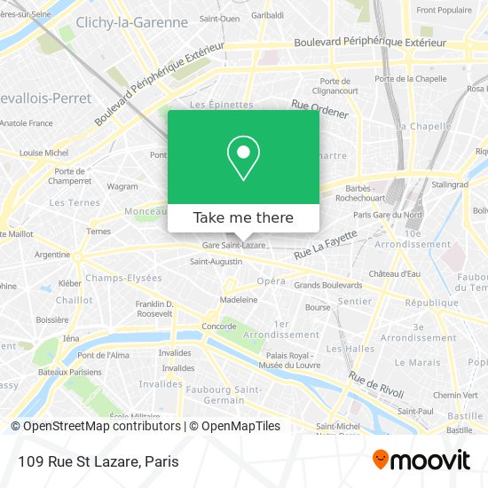 Mapa 109 Rue St Lazare