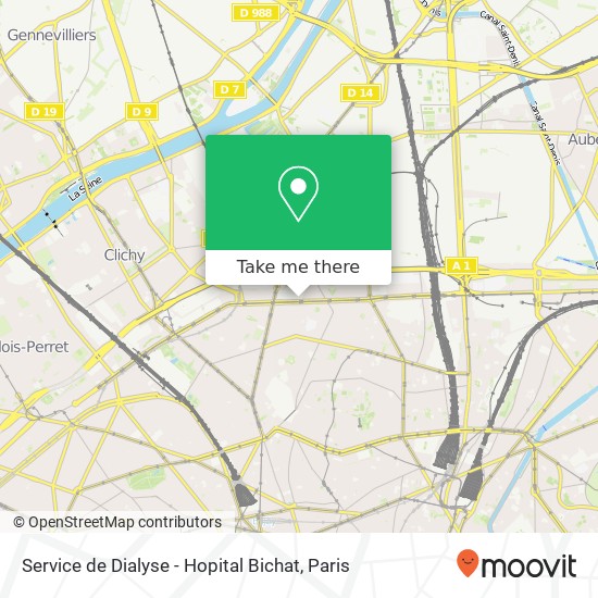 Service de Dialyse - Hopital Bichat map