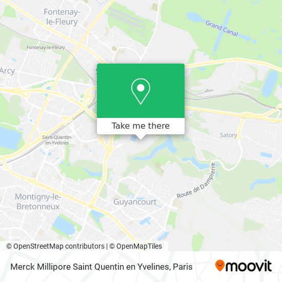 Merck Millipore Saint Quentin en Yvelines map