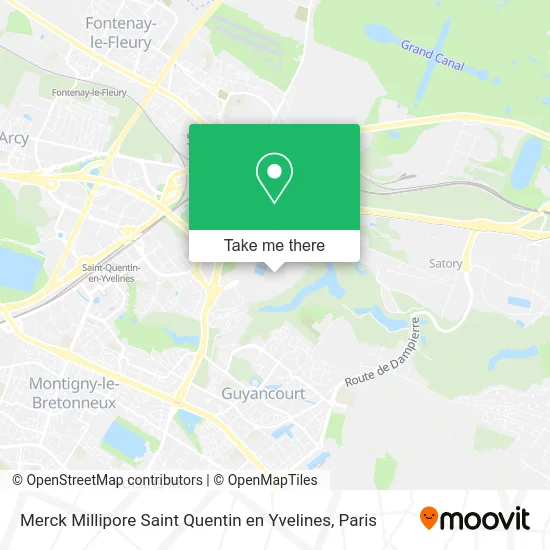 Merck Millipore Saint Quentin en Yvelines map