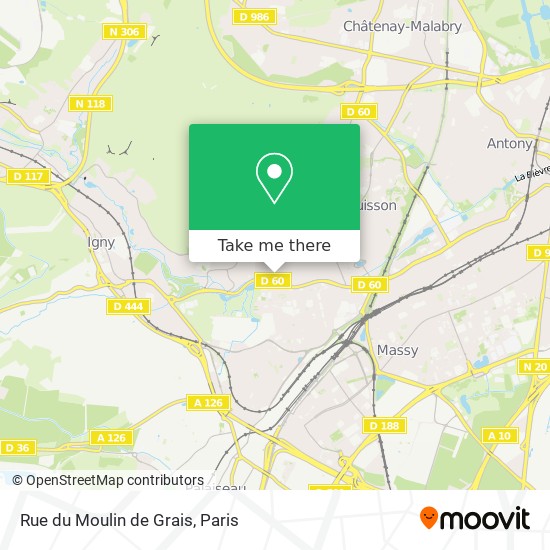 Mapa Rue du Moulin de Grais