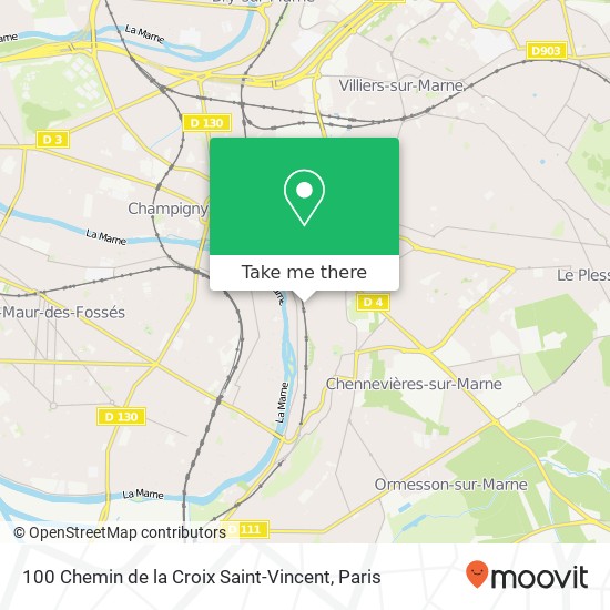 Mapa 100 Chemin de la Croix Saint-Vincent