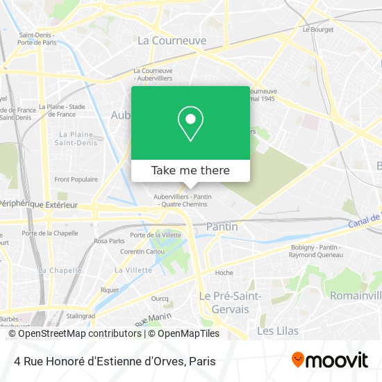 Mapa 4 Rue Honoré d'Estienne d'Orves