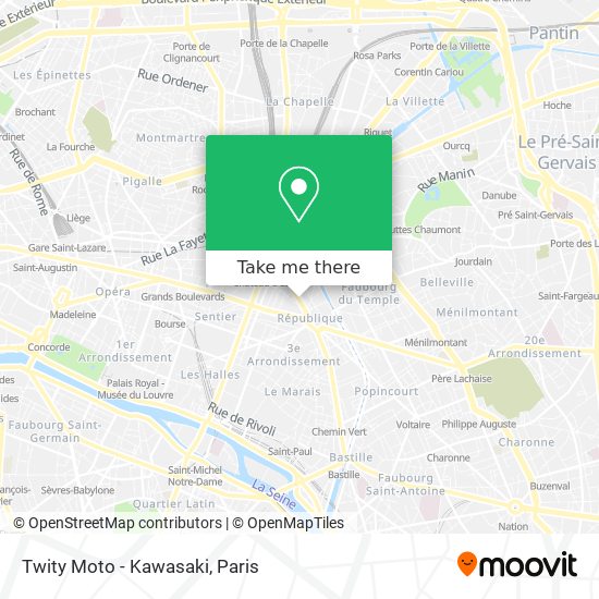 Twity Moto - Kawasaki map