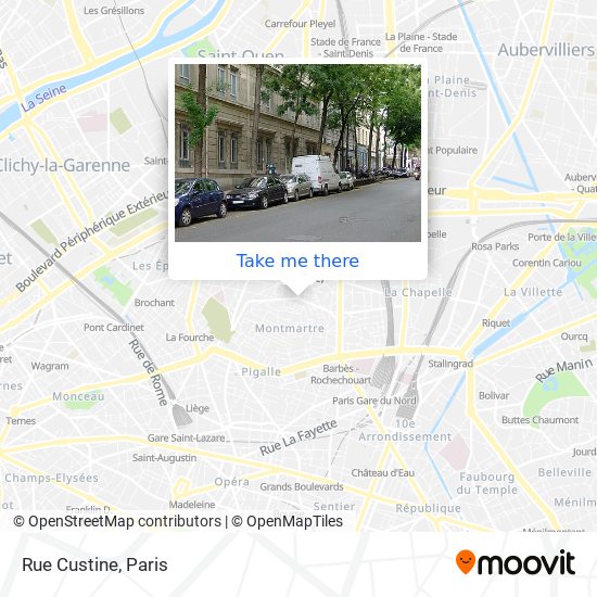 Rue Custine map