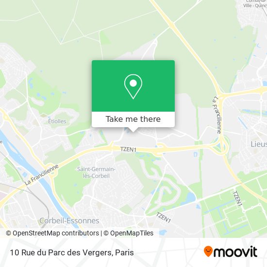 Mapa 10 Rue du Parc des Vergers