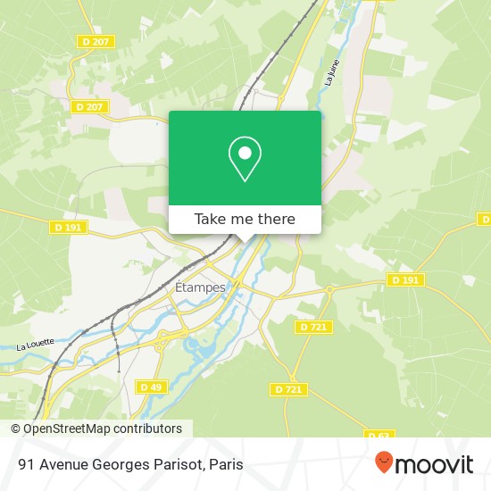 Mapa 91 Avenue Georges Parisot