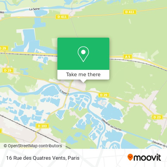Mapa 16 Rue des Quatres Vents